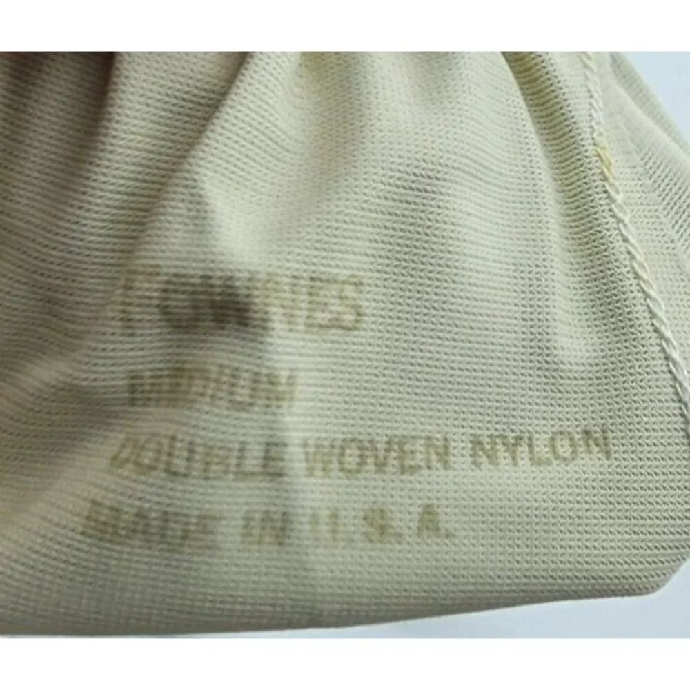 VTG Ladies Fownes Double Woven Nylon Gloves‎ Metallic Silver Costume Cosplay MED
